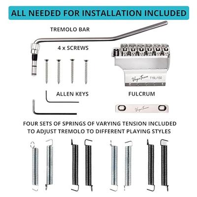 VegaTrem VT1 UltraTrem 2-Points Stainless Steel Left-Handed brug voor elektrische gitaar