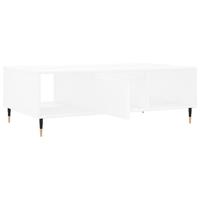 Salontafel 104x60x35 cm bewerkt hout wit - thumbnail