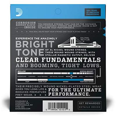D'Addario EXL170SL snarenset voor elektrische basgitaar D'Addario EXL170SL snarenset voor elektrische basgitaar