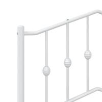 Hoofdbord 90 cm metaal wit - thumbnail