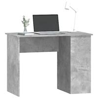 Bureau 100x55x75 cm bewerkt hout betongrijs - thumbnail