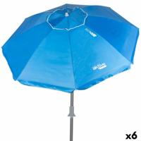 Parasol Aktive Blauw Polyester Aluminium 220 x 225 x 220 cm (6 Stuks) - thumbnail