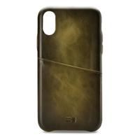 Senza Desire Leather Cover with Card Slot Apple iPhone XR Burned Olive - thumbnail