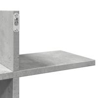 Wandschap 124,5x18x60,5 cm bewerkt hout betongrijs - thumbnail