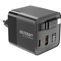 VOLTCRAFT UC-2C1A65W02 USB-oplader 65 W 1x USB-A, 2x USB-C Aantal uitgangen: 3 x GaN, USB Power Delivery (USB-PD), Snellader - thumbnail