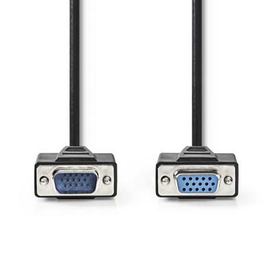 Nedis CCGP59100BK20 Vga-kabel Vga Male - Vga Female 2,0 M Zwart Nedis CCGP59100BK20 Vga-kabel Vga Male - Vga Female 2,0 M Zwart
