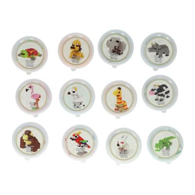 Jono Toys Bouwstenen mini dier in potje