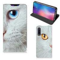 Xiaomi Mi 9 | Hoesje maken | Witte Kat - thumbnail