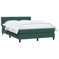 Boxspring met matras fluweel donkergroen 160x220 cm - thumbnail