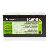 Lexmark Toner 802HY Origineel Geel 3000 bladzijden 80C2HYE - thumbnail