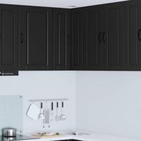 Keukenkast met plank Zwart 57 x 57 x 80 cm Bewerkt hout - thumbnail