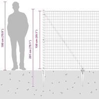 VidaXL Hek met paal groen 1,5 x 10 m staal en pvc - thumbnail