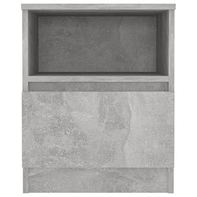 VidaXL Nachtkastje 40x40x50 cm bewerkt hout betongrijs VidaXL Nachtkastje 40x40x50 cm bewerkt hout betongrijs