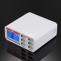 6a (één Max 3.5A) 6 USB poorten Quick lader met LCD digitaal Display voor iPhone Galaxy Huawei Xiaomi LG HTC en andere Smart Phones oplaadbar - thumbnail