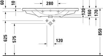 Wastafel Duravit D-Neo Met Overloop Kraanvlak Zonder Kraangat 100.5 cm Hoogglans Wit Wastafel Duravit D-Neo Met Overloop Kraanvlak Zonder Kraangat 100.5 cm Hoogglans Wit