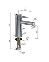 Hotbath BUDDY Wastafelmengkraan laag model Geborsteld Koper PVD (B103BCP) - thumbnail