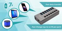i-tec USB 3.0 Charging HUB 7 port + Power Adapter usb-hub - thumbnail