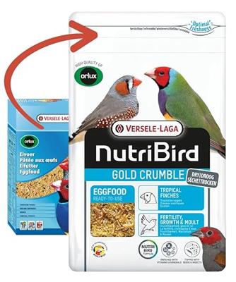 NUTRIBIRD GOLD CRUMBLE DROOG EIVOER TROPISCHE VOGELS