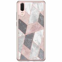 Huawei P20 siliconen hoesje - Stone grid - thumbnail