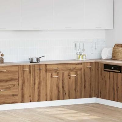 Onderkast met lade Lyon 80x46x81,5 cm bewerkt hout artisanaal eiken