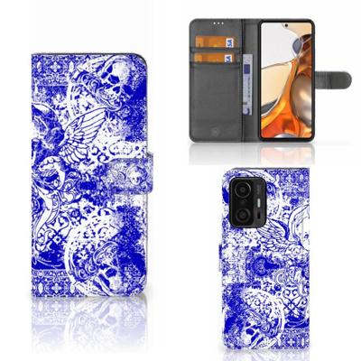 Telefoonhoesje met Naam Xiaomi 11T | 11T Pro Angel Skull Blauw Telefoonhoesje met Naam Xiaomi 11T | 11T Pro Angel Skull Blauw