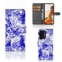 Telefoonhoesje met Naam Xiaomi 11T | 11T Pro Angel Skull Blauw - thumbnail