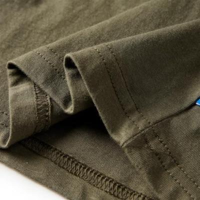 Kindershirt met lange mouwen fietsprint 92 kakikleurig Kindershirt met lange mouwen fietsprint 92 kakikleurig