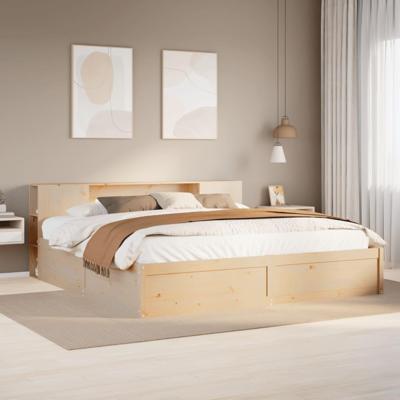 Bedframe zonder matras massief grenenhout 200x200 cm - thumbnail