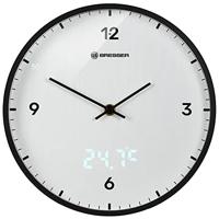 BRESSER MyTime LEDsec wandklok 24 cm met temperatuurweergave (wit) - thumbnail