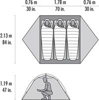MSR Access 3 Trekkerstent Green 3 pers - thumbnail