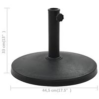 Parasolvoet rond 10 kg polyresin zwart - thumbnail