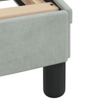 Bedframe zonder matras 200x200 cm fluweel lichtgrijs - thumbnail
