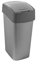 Curver flip bin 45 liter zilver/antraciet - thumbnail