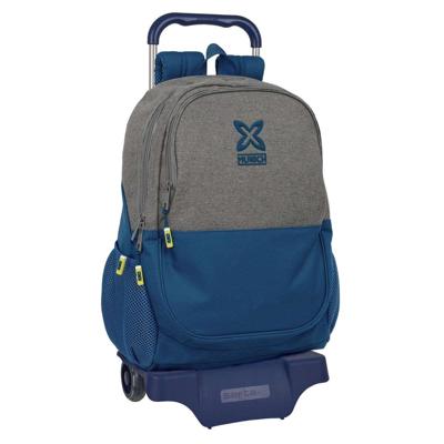 Schoolrugzak met Wielen Munich Street Blauw Grijs 32 x 44 x 16 cm