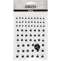 Creativ Company Wiebelogen, zelfklevend, d 8+12+14 mm, wit, 69 stuk, 1 vel - thumbnail