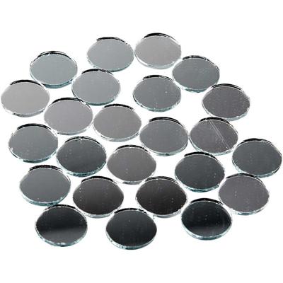 Creativ Company Spiegel mozaiek tegels, ronde, d 18 mm, dikte 2 mm, 400 stuk/ 1 doos