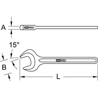 KS Tools 9637174 963.7174 Enkelvoudige steeksleutel Sleutelbreedte (metrisch) 35 mm KS Tools 9637174 963.7174 Enkelvoudige steeksleutel Sleutelbreedte (metrisch) 35 mm