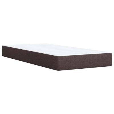 Boxspring met matras stof donkerbruin 140x200 cm