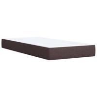 Boxspring met matras stof donkerbruin 140x200 cm - thumbnail