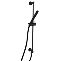 Sub Flow zwarte glijstangset met wandaansluitBocht - thumbnail