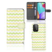 Samsung Galaxy A52 | Telefoon Hoesje | Waves Yellow - thumbnail