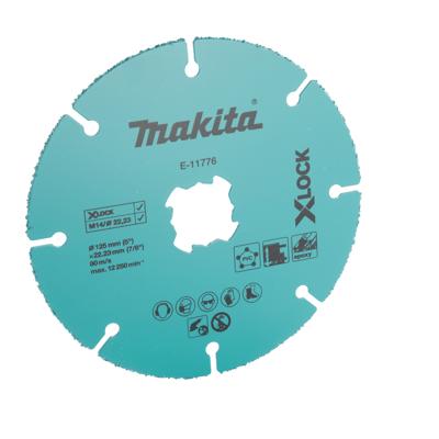 Makita Trennscheibe 125mm Uni.X-Lock E-11776 Doorslijpschijf recht 125 mm 1 stuk(s) Gipskarton, PVC, Vezelcement, Kunststof