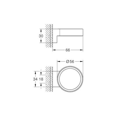GROHE Selection Wandhouder - voor zeepdispenser/glas - chroom 41027000