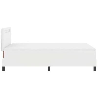 Bedframe met matras met matras Wit 120 x 190 cm Kunstleer