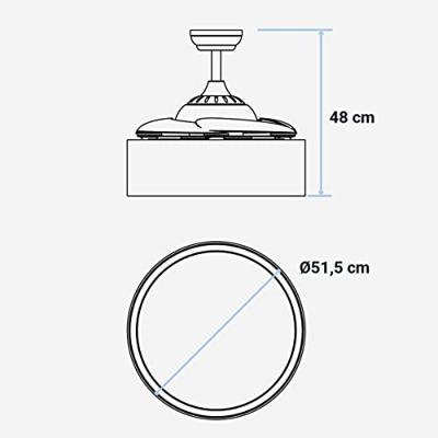 Plafondventilator Universal Blue JALOQUE WFW Ø 104 cm Wit 65 W