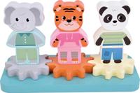 Small Foot - houten stapelspel met tandwielen jungle friends fsc - thumbnail