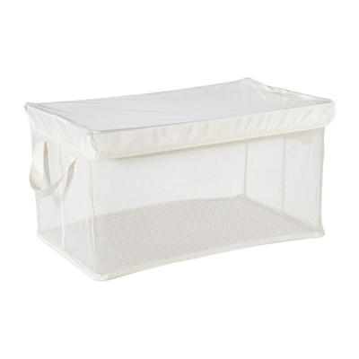 Opbergmand met handvatten - wit - 30x47x25 cm