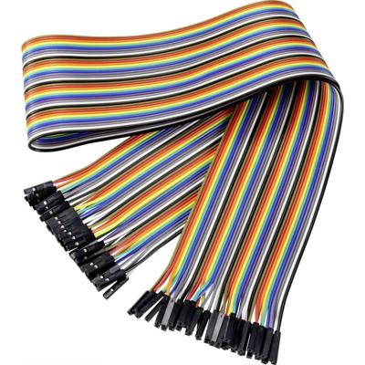 Renkforce JKFF406 Jumperkabel Arduino, Banana Pi, Raspberry Pi® [40x Draadbrug-bus - 40x Draadbrug-bus] 60.00 cm Bont