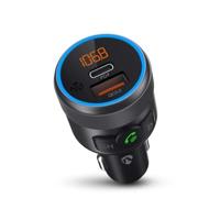 Nedis FM-Audiotransmitter voor Auto | Gefixeerd | Handsfree bellen | 1 " | Amber-Scherm | Bluetooth® | PD 18 W / PD 24 W | Snelladen | Bass boost | - thumbnail