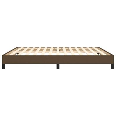 Bedframe zonder matras stof donkerbruin 160x200 cm